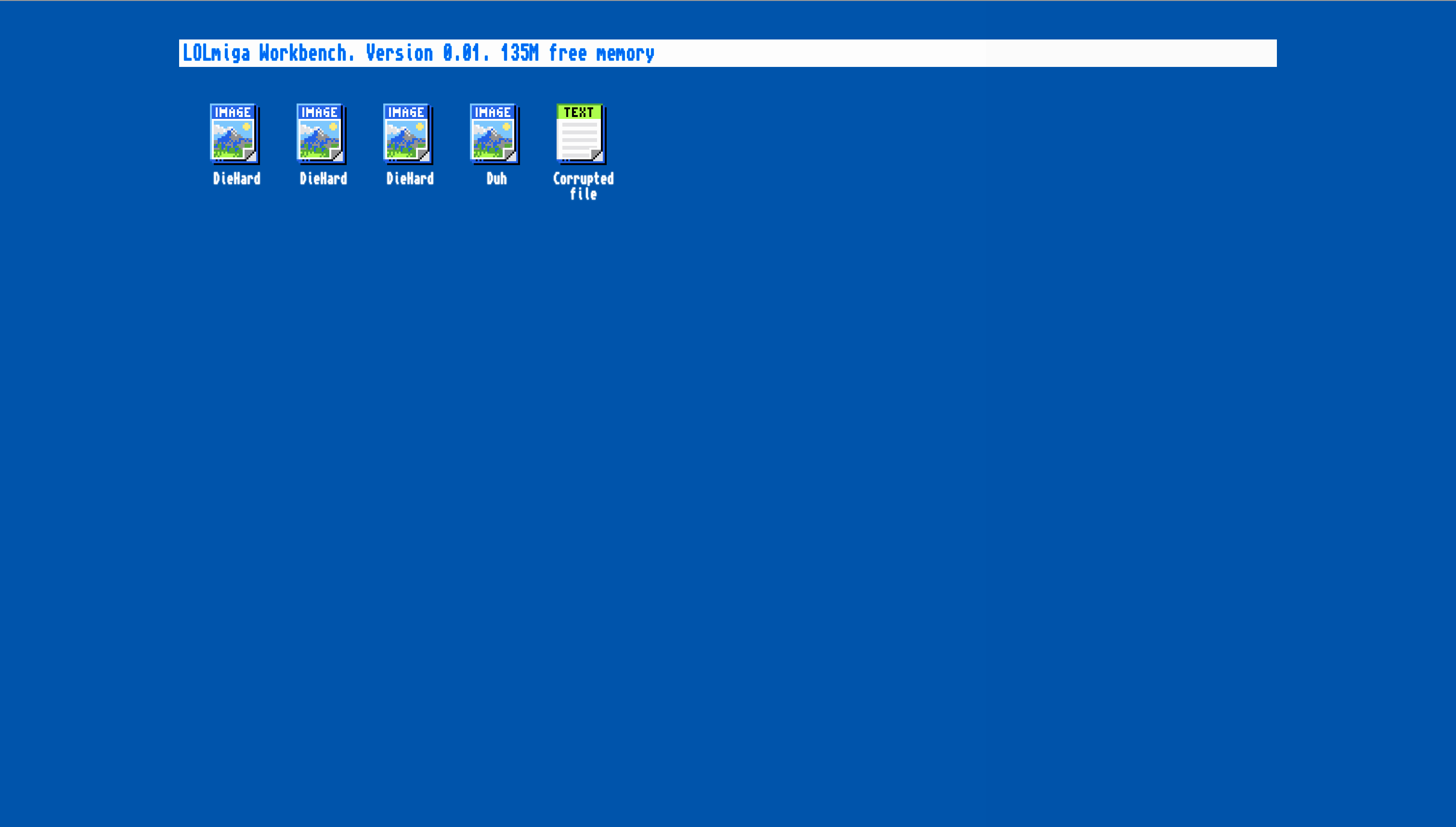 An old website mimicking Amiga user interface